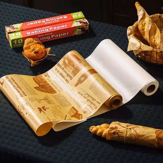 Papier ciré d'emballage de graisse imprimé par logo fait sur commande de preuve d'huile ciré de catégorie comestible