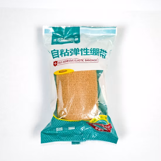 Bandage élastique cohésif de tissu non tissé de couleur de peau